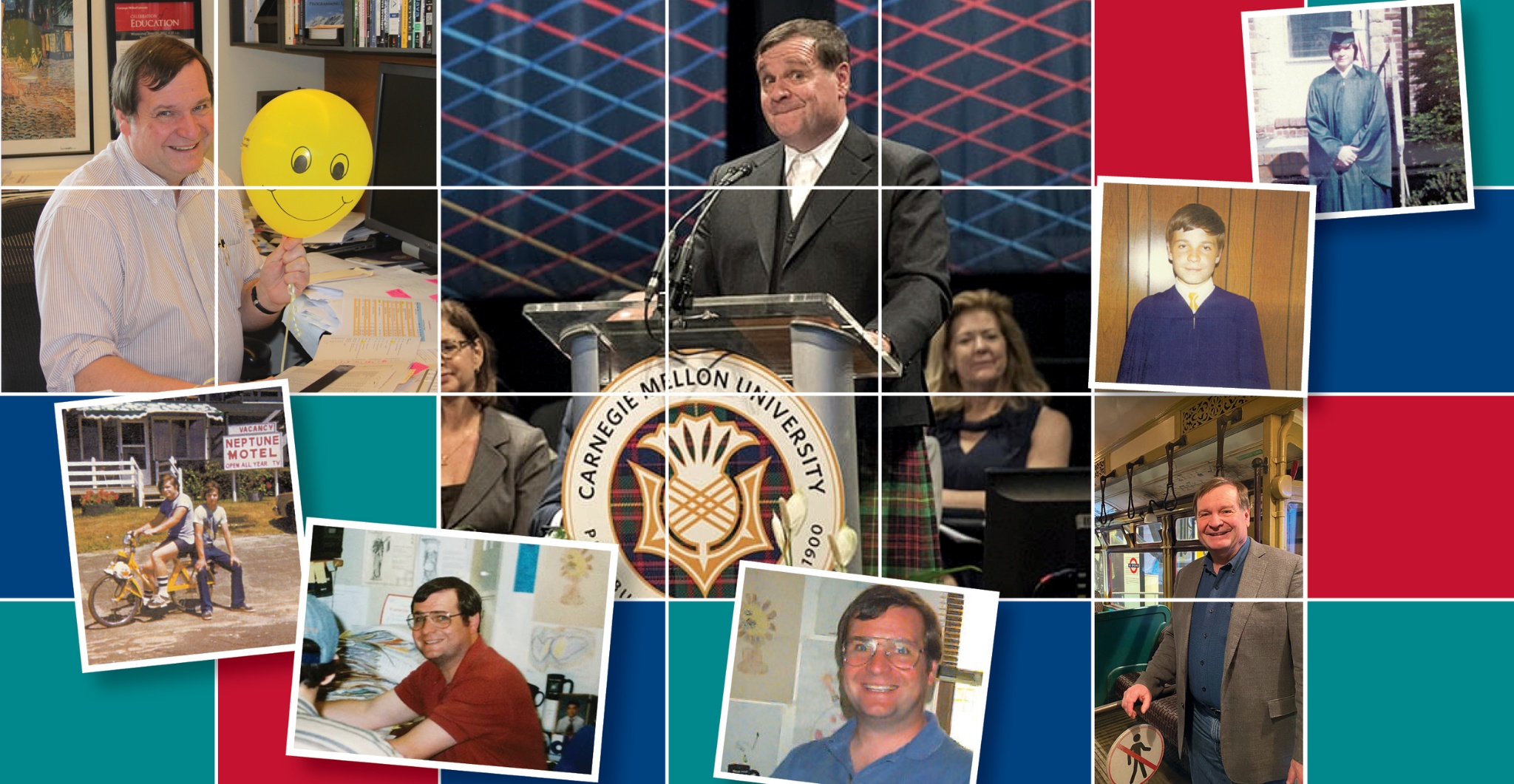 Photo collage of Mark Stehlik