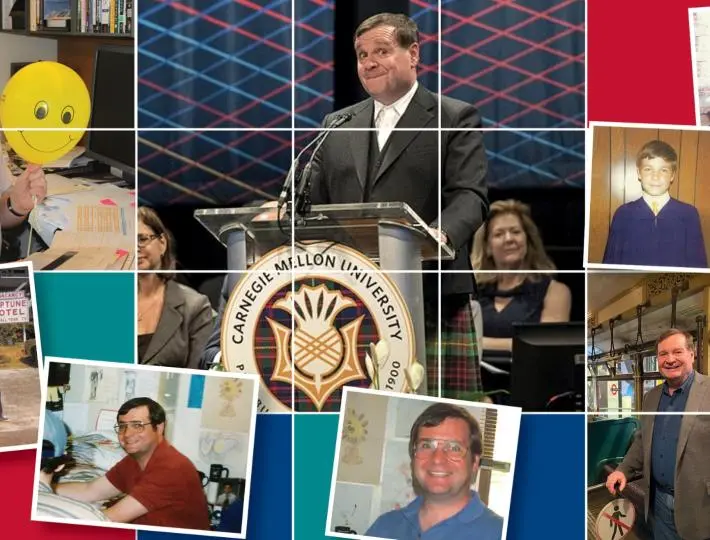 Photo collage of Mark Stehlik